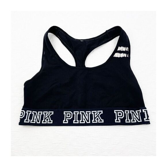 BUY 1 GET 1 FREE Victorias Secret small sports bra black white - Picture 1 of 7